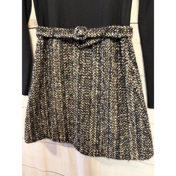 Theory Dress Size MED Classy Chic for Fall/Winter Black Beige Long Sleeve - Picture 5 of 6